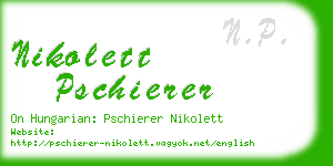 nikolett pschierer business card